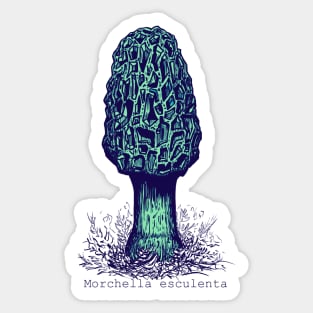 Bright Blue Morel Sticker